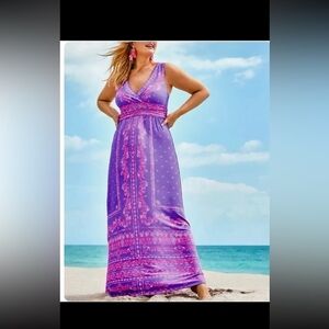 Lilly Pulitzer Purple and Pink Maxi Dress